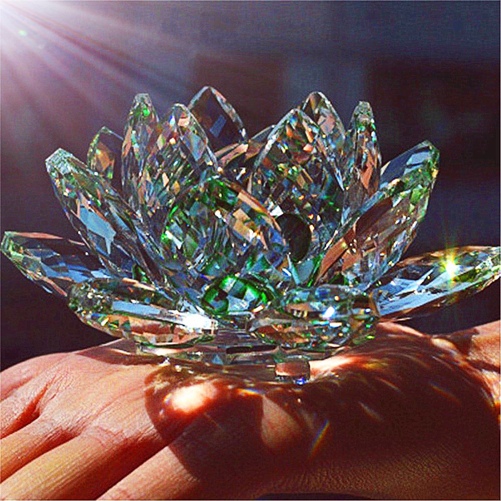 TYGJB Fine Quartz Crystal Lotus Flower Natural Stones and Minerals Feng Shui Sphere Crystals Flowers for Wedding Souvenirs (Yellow) - Image 4