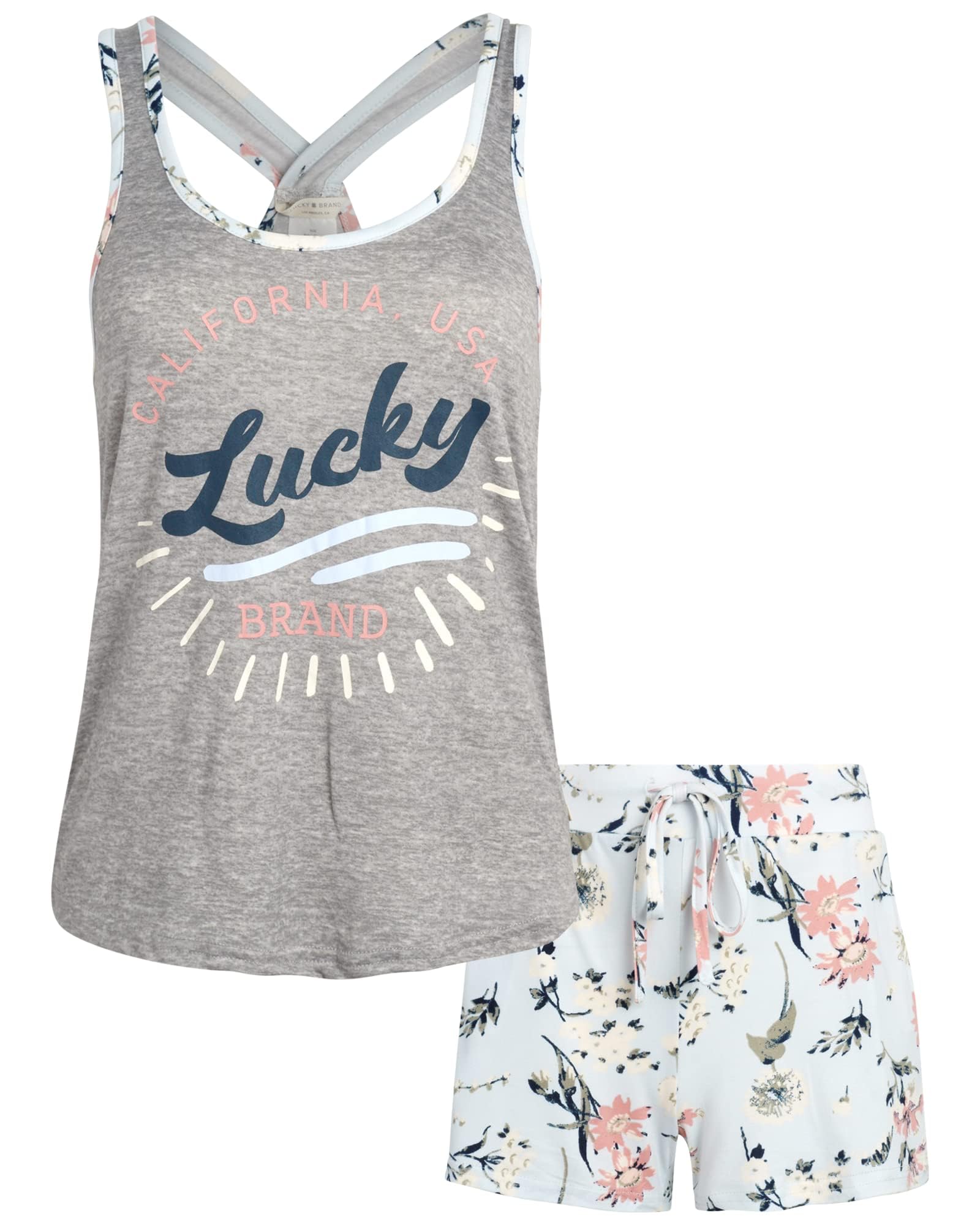 Lucky Brand Lounge Sets For Women Summer Pajamas With Cross