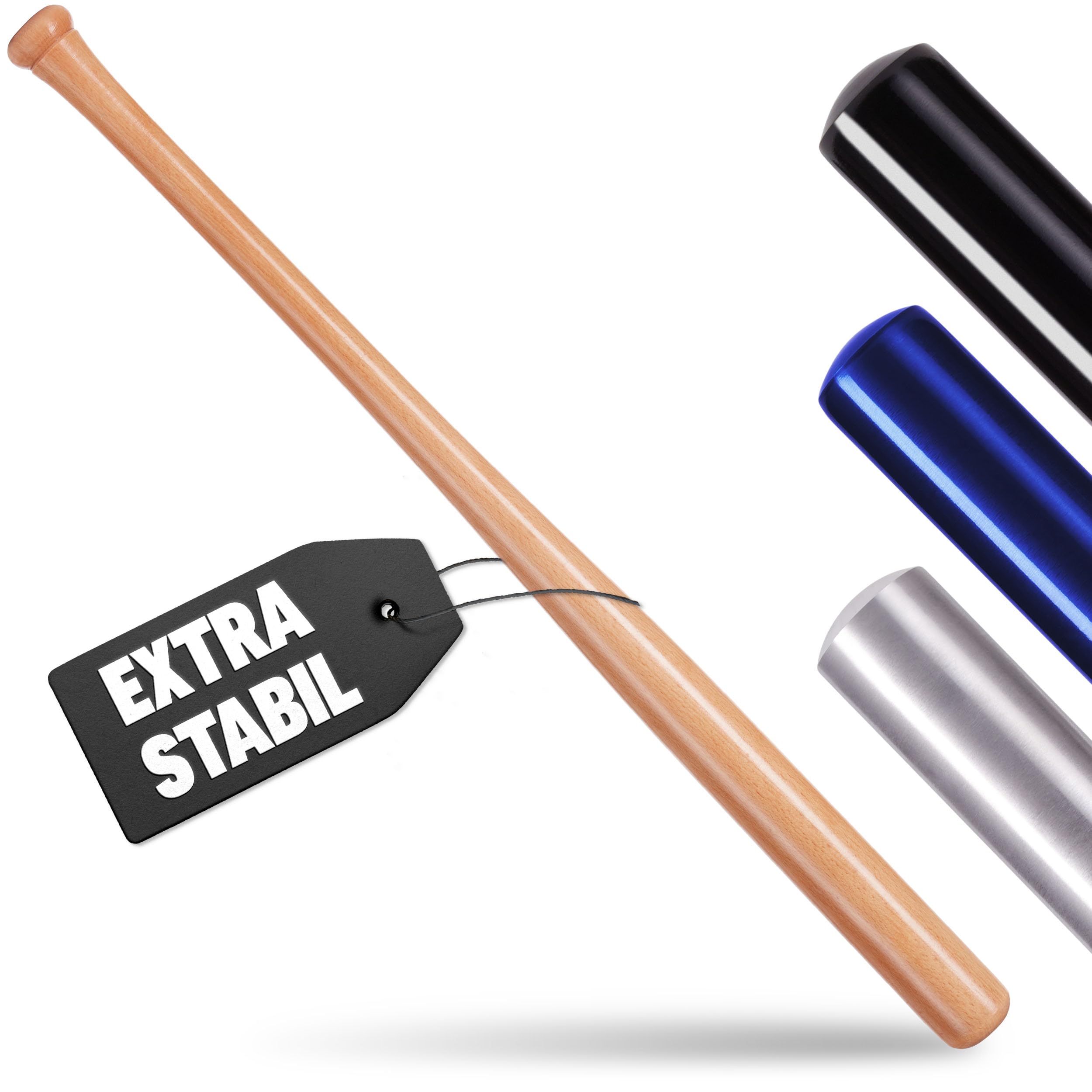 NAJATO Sports Baseballschläger – Aus Holz oder Aluminium – Robuste Verarbeitung & Rutschfester Griff – 81 cm lang