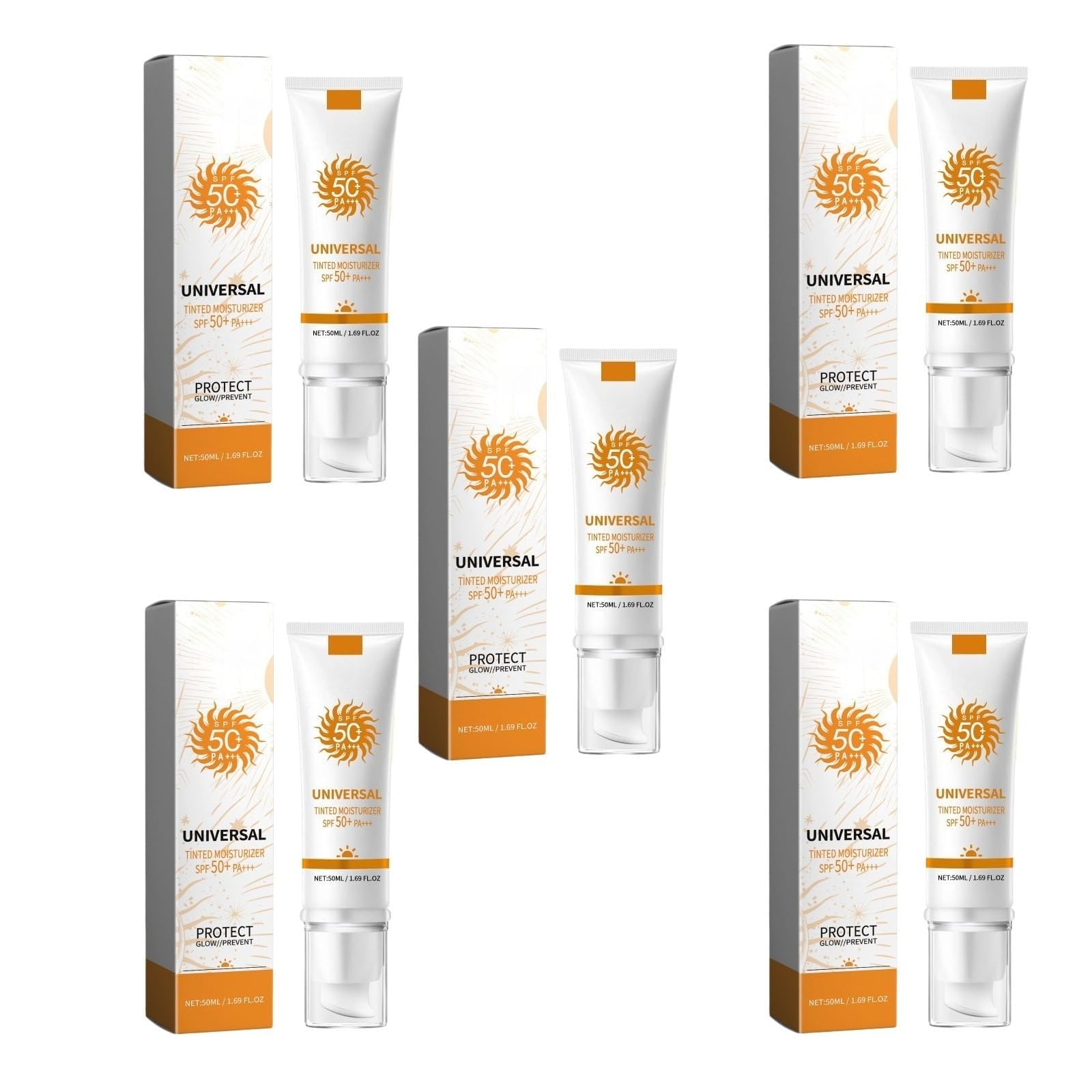 SPF50 PA+++ Tinted Sunscreen, Matte Hydrating Waterproof Non-Greasy