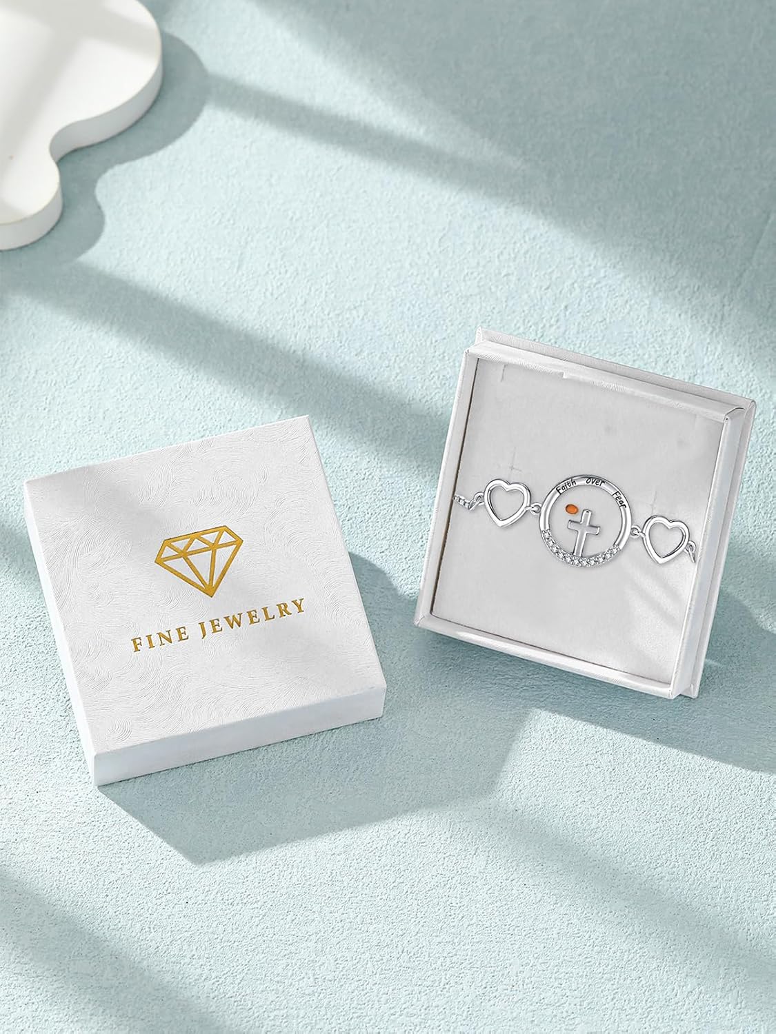 Sterling Silver Gold Plated Cross Bracelet for Women Mustard Seed Bracelet Hope Faith Confirmation Christian Jewelry Religious Gifts for Women Catholic - Image 7