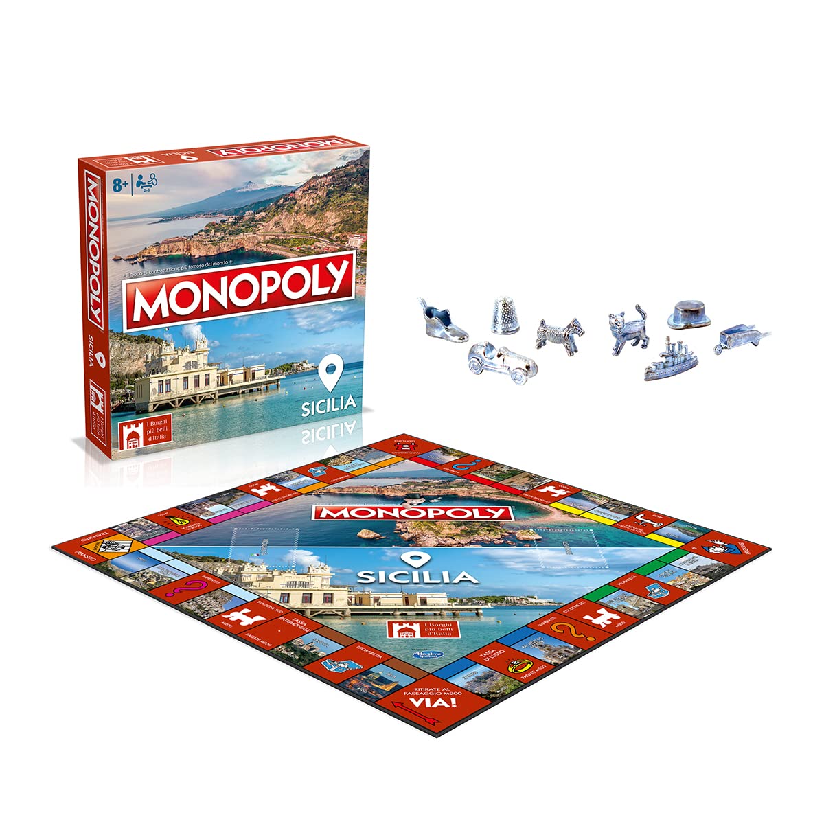 Winning Moves Monopoly Sicile - Jeux de société, 2 à 6 joueurs, à partir de 8 ans