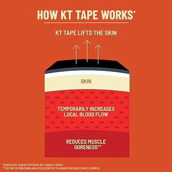 KT Tape, Original Cotton, Elastic Kinesiology Tape, Everyday Muscle and Joint Support, Daily Pain Relief, 20 Count, 10 Precut Strips, Beige
