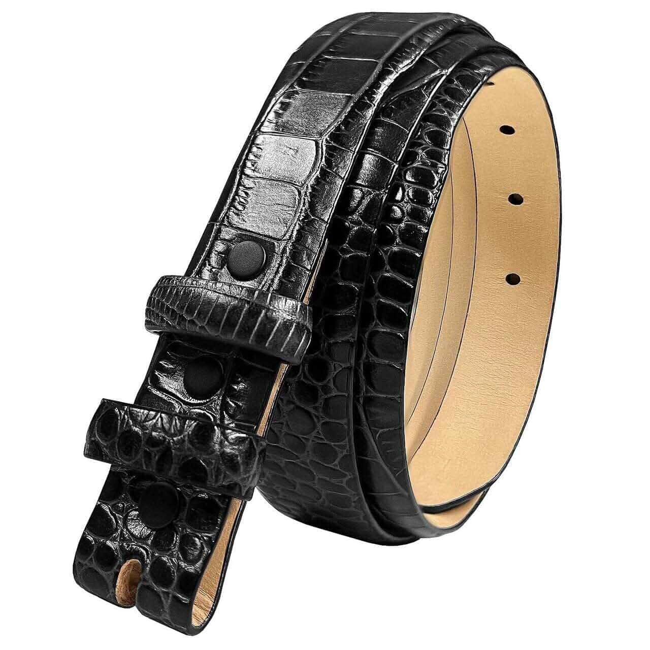 Brenton Genuine Full-Grain Cowhide Leather Dress Belt 1-1/8"(30mm) taper down to 1"(25mm) wide or Belt Strap only