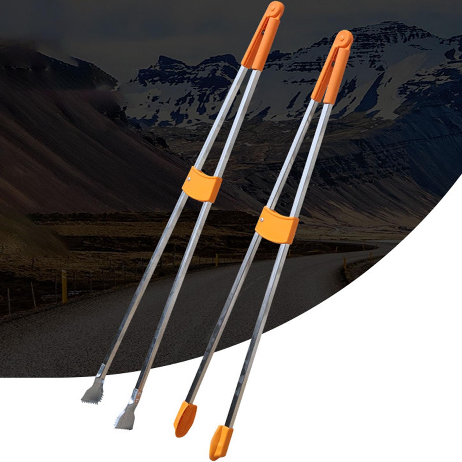 Trash Claw Grabber Pinza para Basura Recolector de Desechos Asistente de Alcance Acero Inoxidable Antióxido Apta para Usuarios Mayores Limpieza de, Cabeza de goma