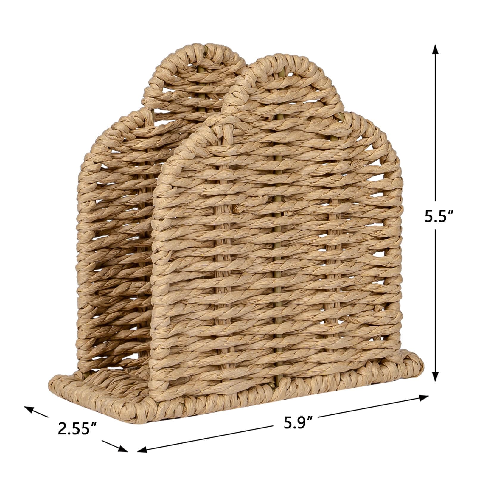 CubesLand Servilletero con borde festoneado para decoración de mesa, hogar, granja, dispensador de servilletas de cuerda de papel para comedor, cocina, servilletero de cóctel para fiestas en