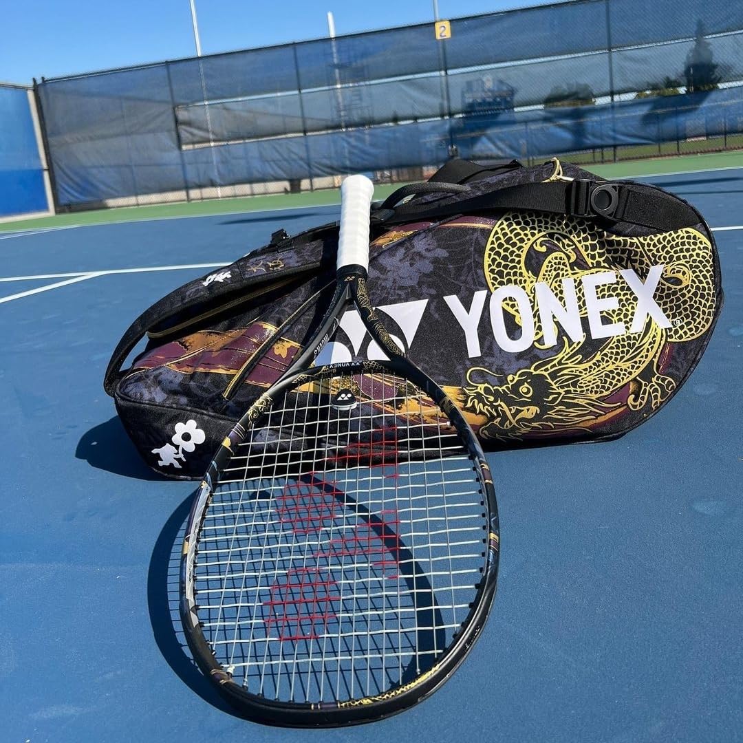 YONEX Osaka Pro 6 Sac de Raquette, Noir/Or, Bretelles Réglables, Compartiment Chaussures