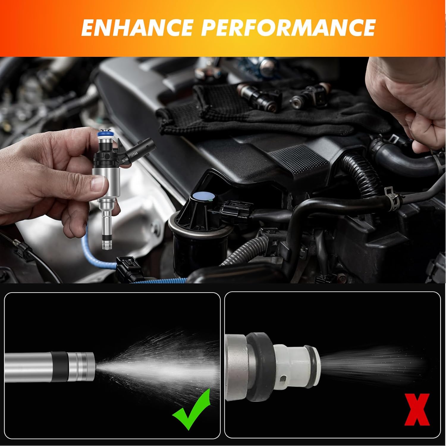 2015-2018 Fuel Injector Compatible for Hyundai Sonata 2015-2017, for Kia Sorento 2016-2018, 2.0L L4 Turbo, Replace 35310-2GTA0 FJ1376