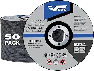 Disco de Corte - 50 Piezas Profesional Disco de Recto para Amoladora Angular 125mm x 1.0mm x 22.23mm Grosor Discos para Amoladora Angular para Metal y Acero Inoxidable