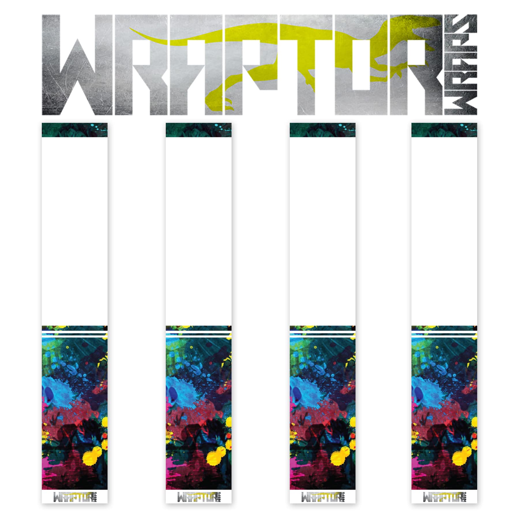 na-1 Wraptor Wraps Archery Arrow Wraps - Coloured Canvas Arrow Wraps - Half Wrap Design - Pack of 13-100mm Length - Small Width