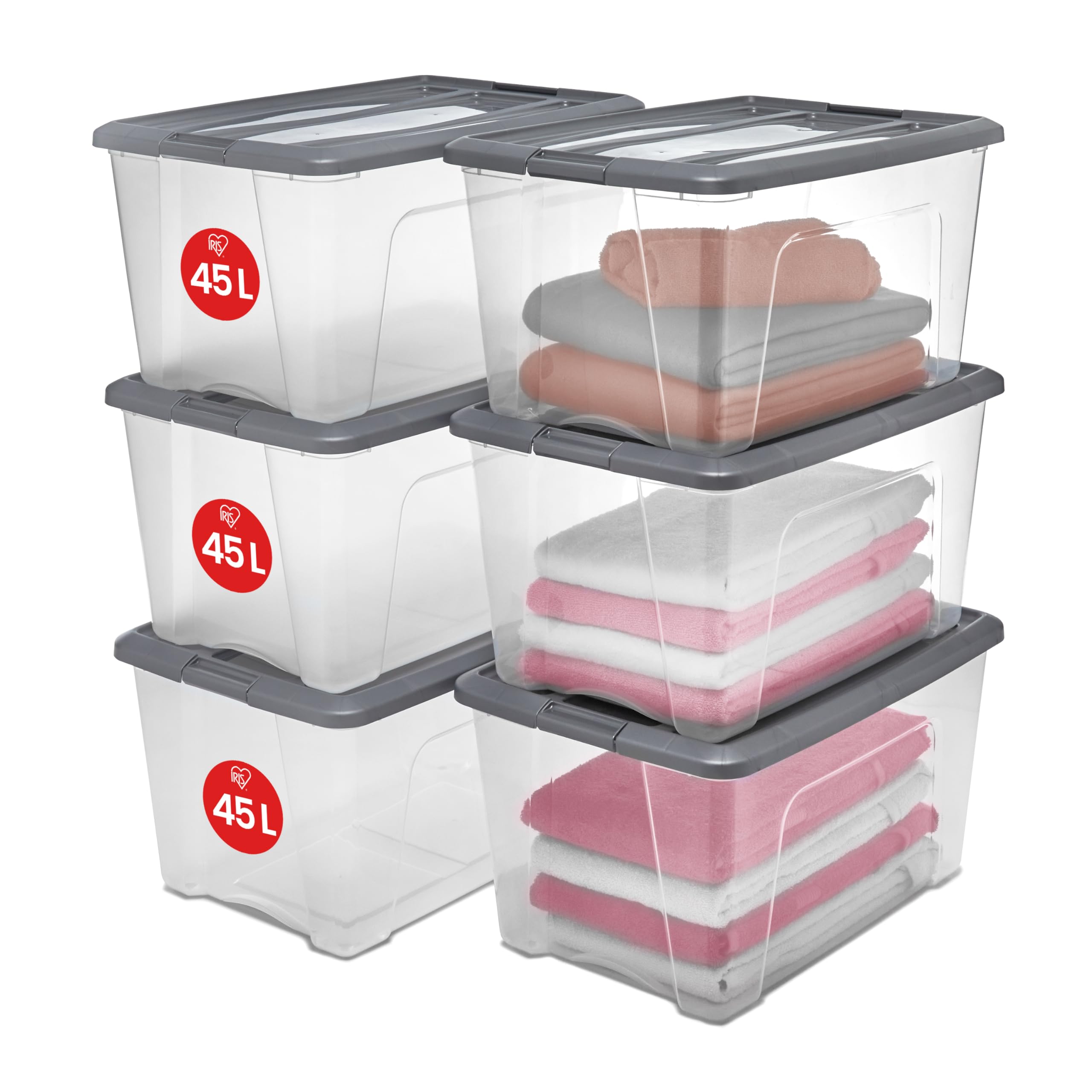 Boîte De Rangement Avec Couvercle, Petite, 3,6 Litres, 8 Boîtes En