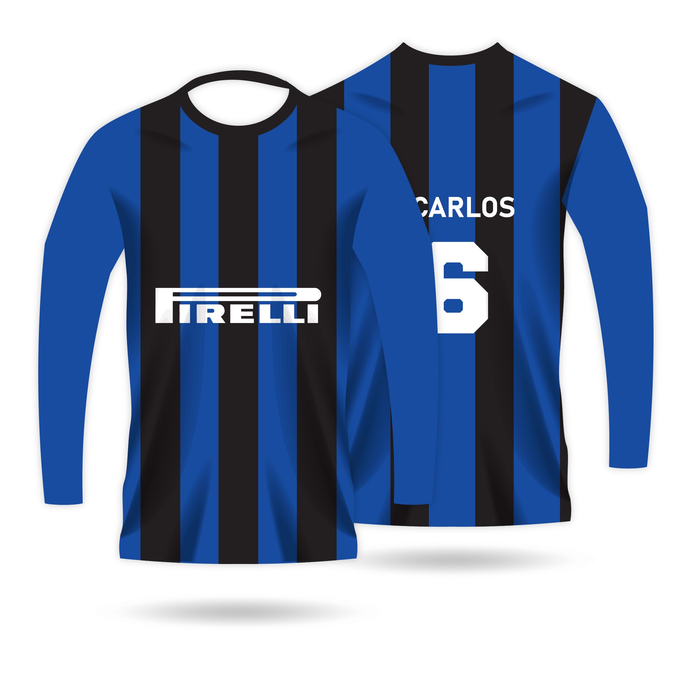 Roberto Carlos Jersey Number 6 Milan Football Jerseys for Men's Home Full Sleeve