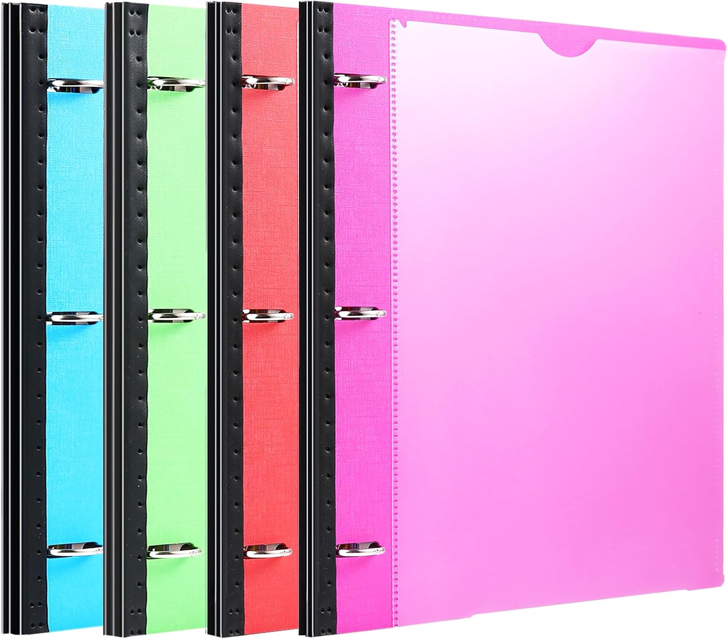WOT I Telescoping 3 Ring Binder 4Packs, Flexible View