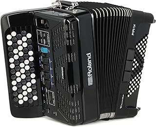 FR-1XB Premium V-Accordion Lite with 62 Buttons and Speakers, Black