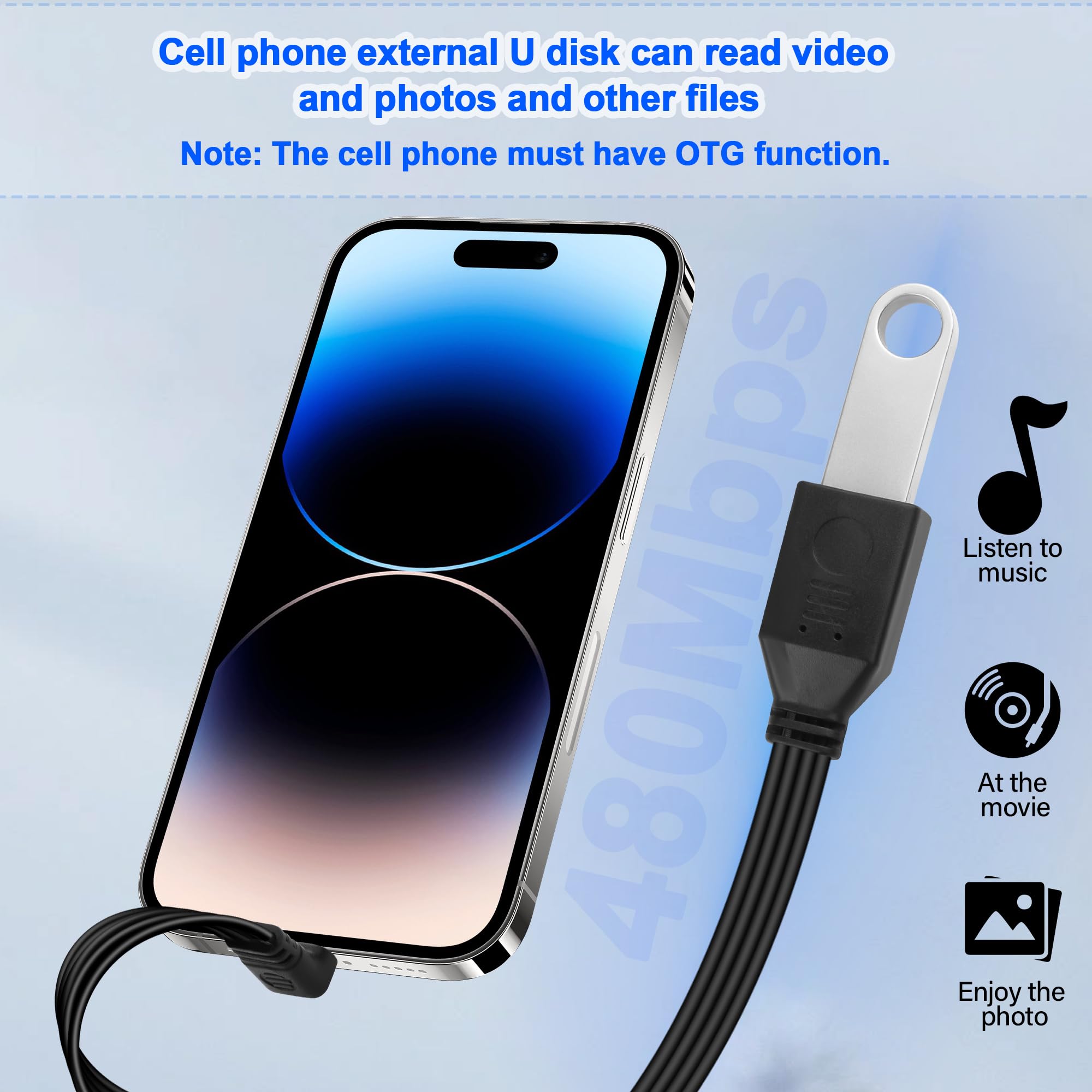 Cablecc USB-C Kabel 20 Cm – Rechtwinkliger Stecker, USB-C Auf USB 2.0, Für Handy & Tablet