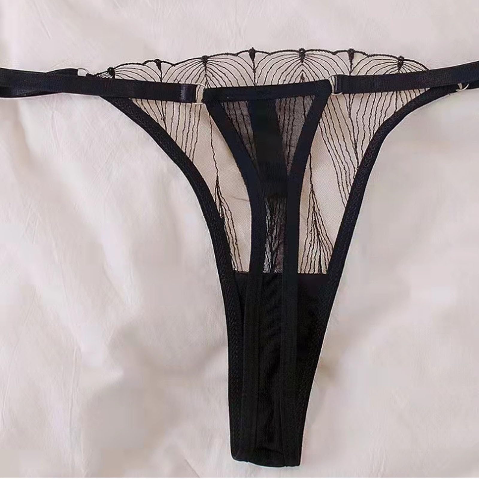 Generico Set Francese Reggiseno Pizzo Cinturino Sag Underwear Elegante Coordinato Biancheria Donna #D