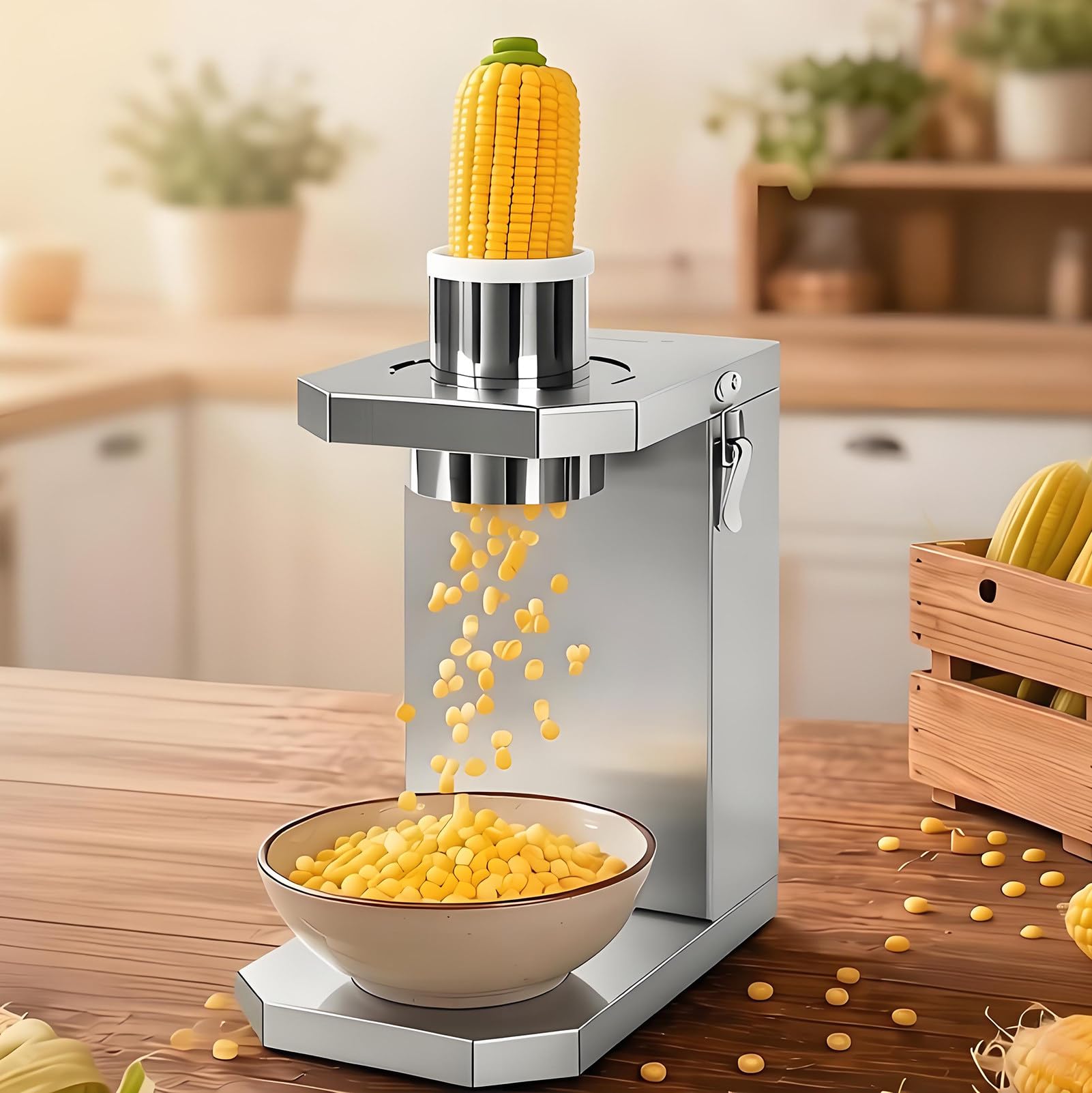 Sgranatrice per Pannocchie di Mais, Lama Rimovibile da 3,5​​cm e 4cm