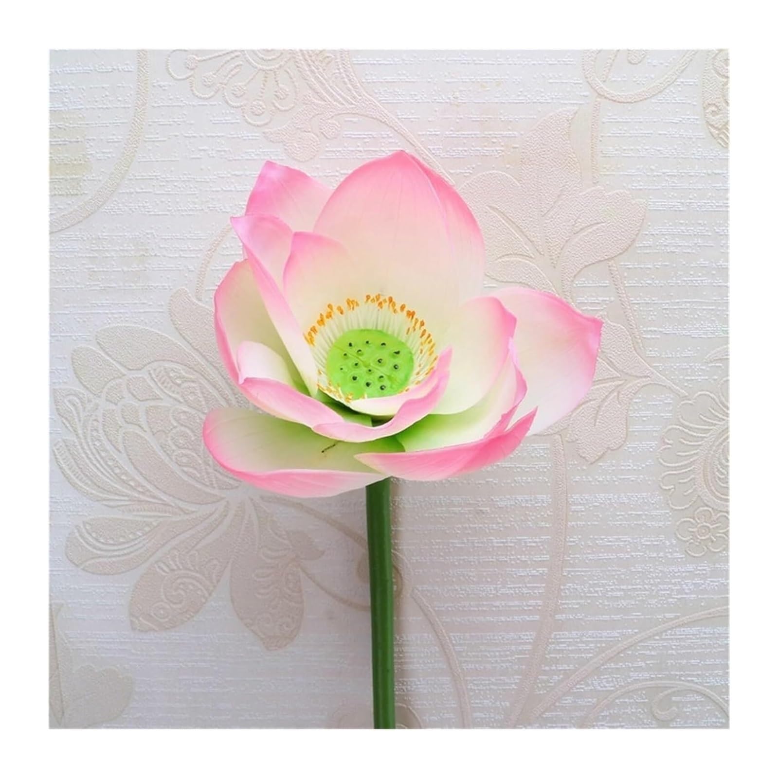 PBWERIGL Artificial Lotus Flower, Artificial Lotus Water Lily Floating Pond Decor(Pink)