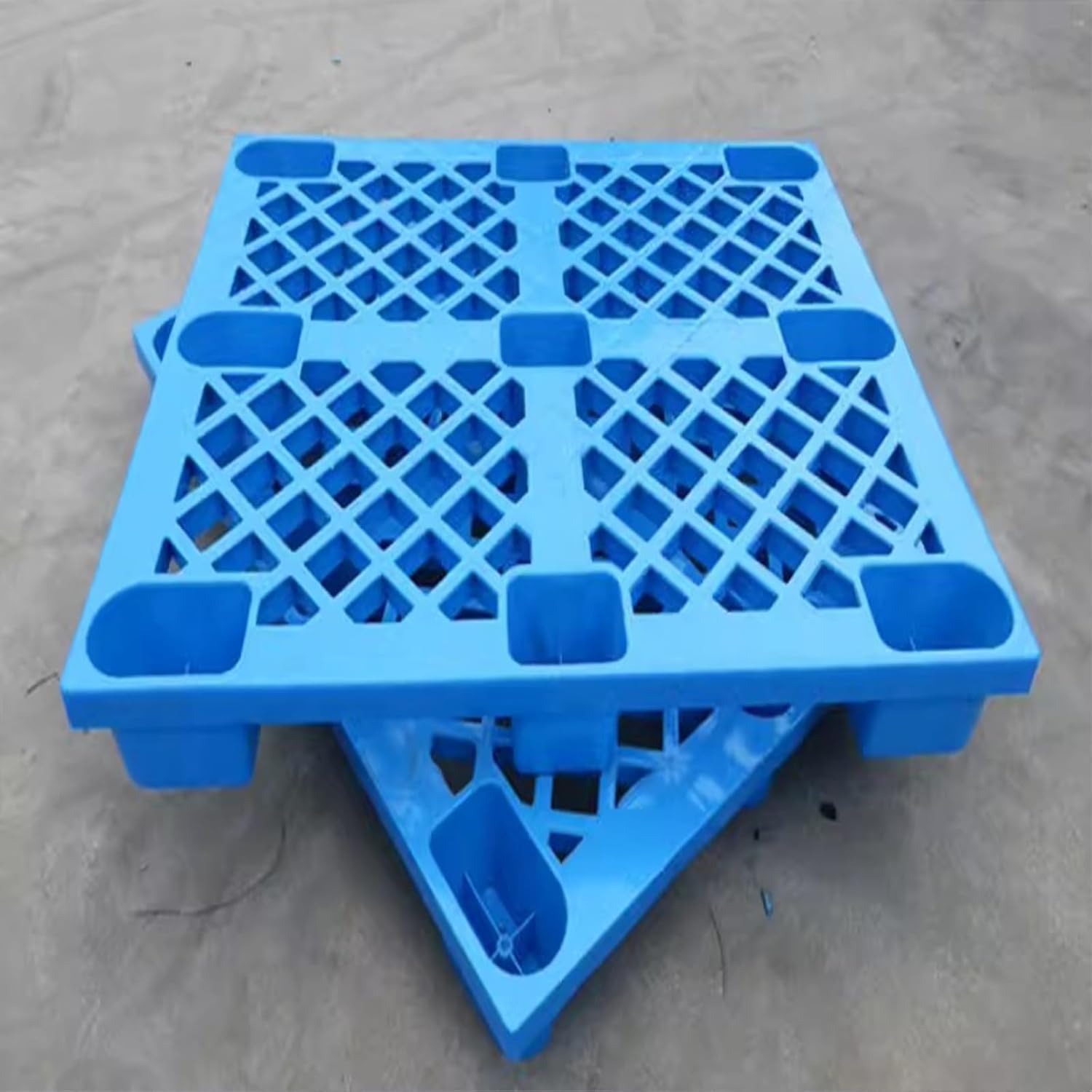 EMYJAY Safety Storage Grid Pads，Moisture Proof Cargo Pallet Cargo Pallet Pallets Standard Sized Forklift Trucks Allow Easy Access to The Forks from All Directions (Color : Blue, Size : 80x110cm)