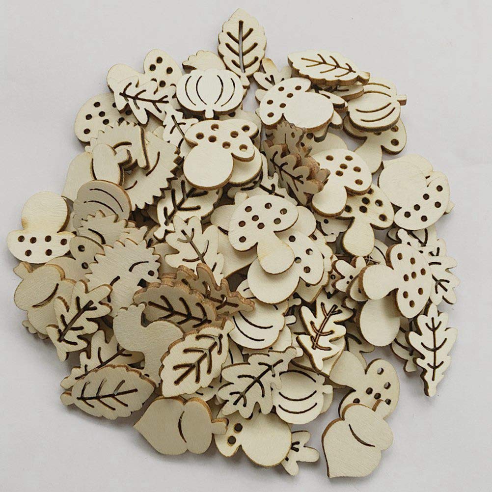 NUOBESTY 100pcs Unfinished Wood Round Balls Round Wooden...