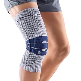 Bauerfeind - GenuTrain - Knee Brace - Targeted Support for Pain Relief and Stabilization of The Knee, Provides Relief of Weak, Swollen, and Injured Knees- Size 0 - Color Titanium