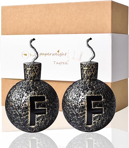 Miniatura 10 de F Bomb pisapapeles, hilarante, decorativo y único, decoración de escritorio y peso de libro, divertido regalo de broma para compañeros de trabajo y