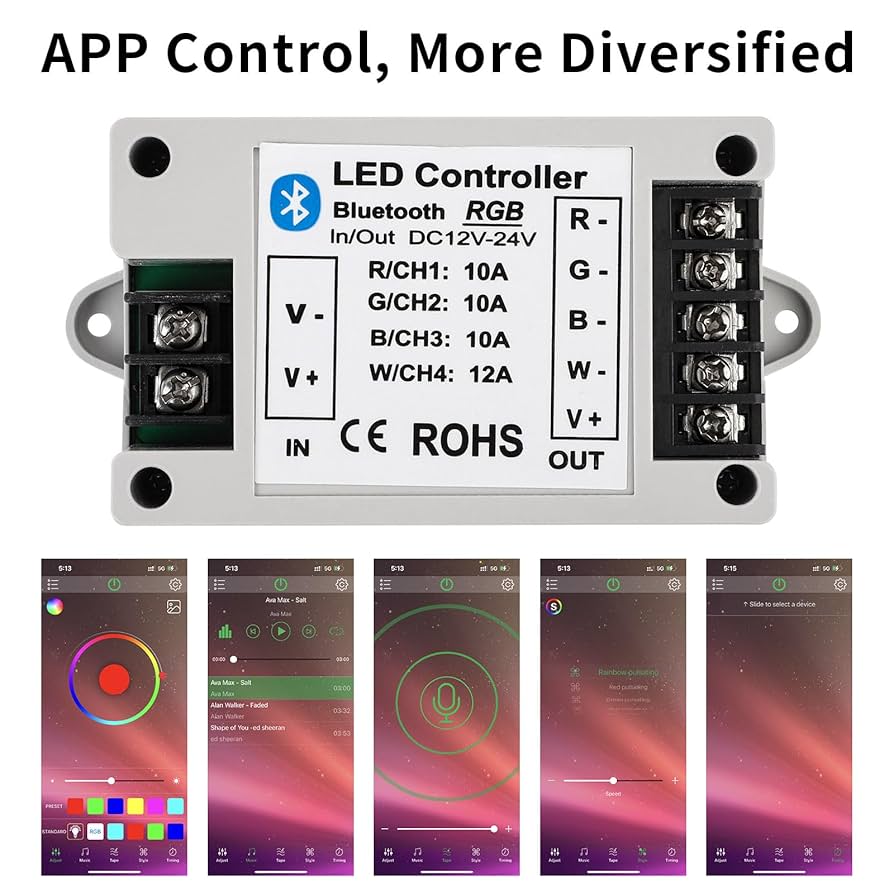 Amazon.com: LIVE4COOL RGB/RGBW LED Bluetooth Controller RGB