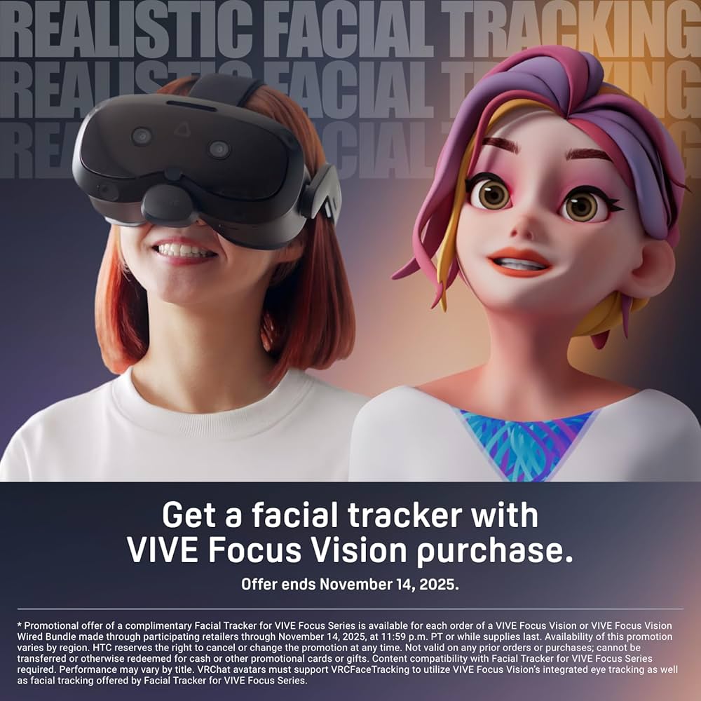 Amazon.com: HTC Vive Focus Vision + Facial Tracker — Mixed Amazon.com: HTC Vive Focus Vision + Facial Tracker — Mixed