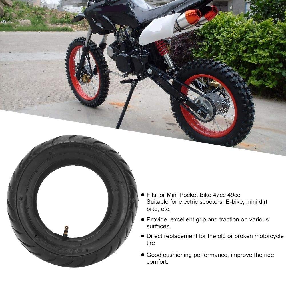 90/65-6.5 Chambre à air de Moto et Pneu de Couverture, Chambre à air de Pneu Avant Remplacer Convient pour Mini Pocket Bike