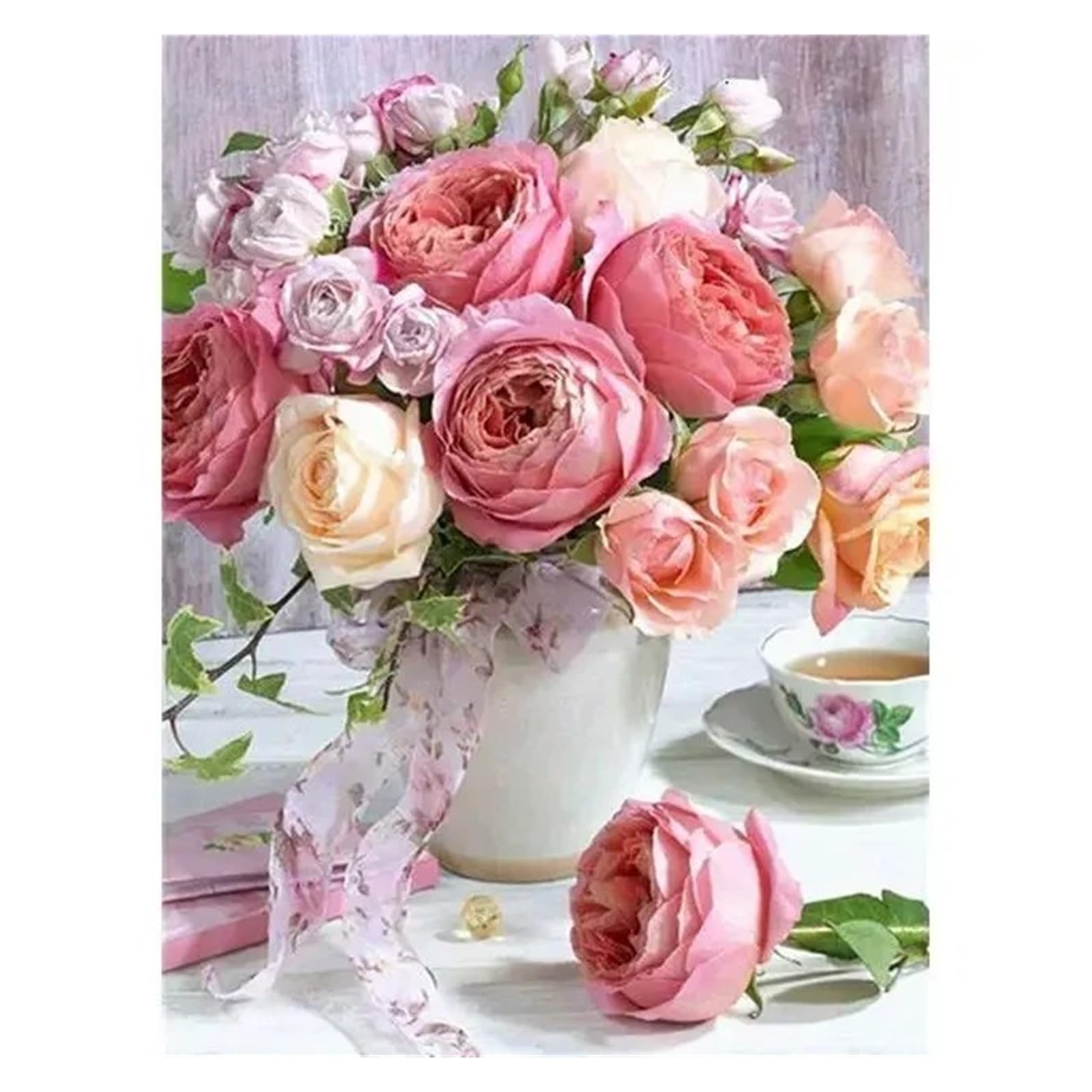Xenite G Wall Art Canvas Prints Pink Peony Flowers Paintings Posters Pot Culture Plants Posters And Prints Nordic Pastoral Canvas Wall Art Decor Picture Room(,30X40cm)