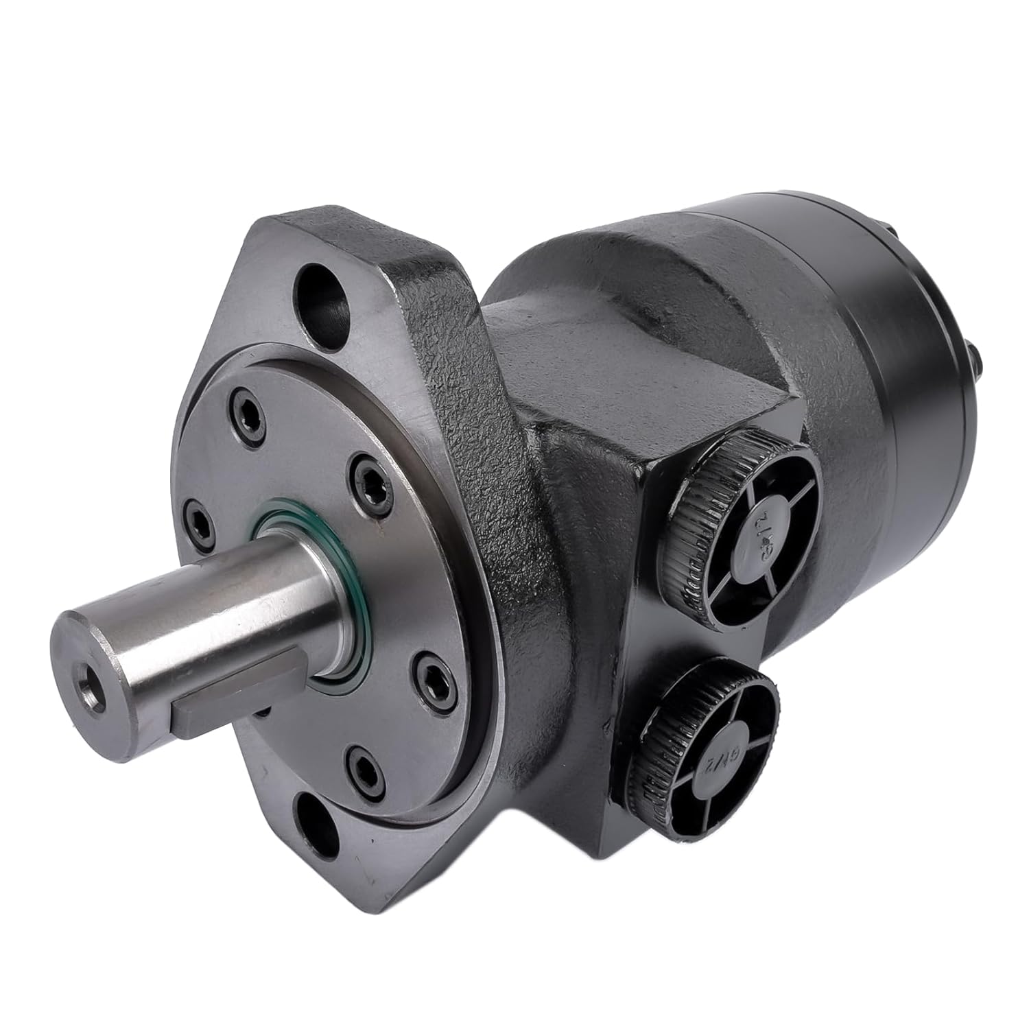 GELUOXI Hydraulic Motor Replacement for Eaton Char-Lynn H Series 2-Bolt Std Standard 1'' Straight Woodruff Key 9.7 in³/r 101-1028-009 1011028009