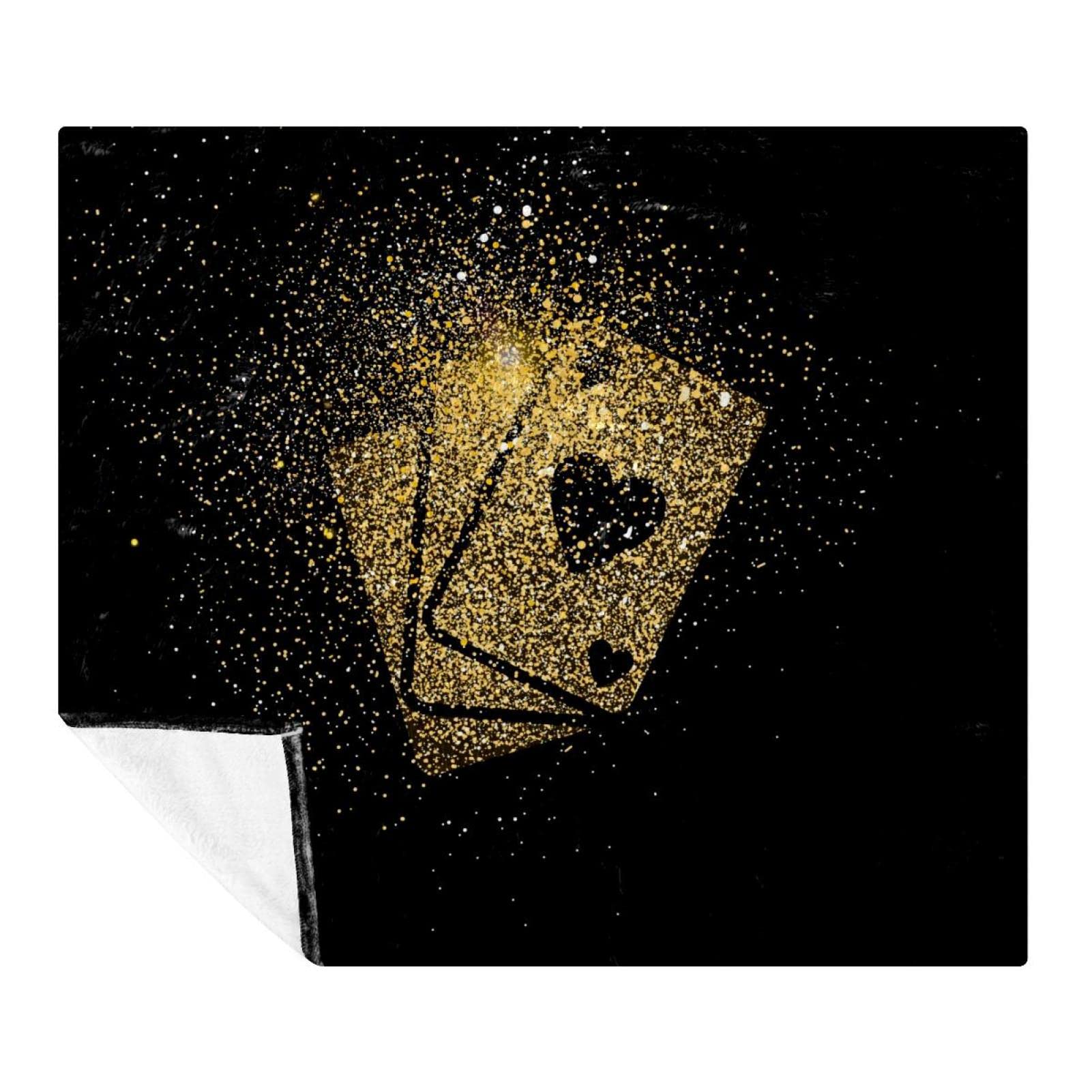 Couverture de poker polaire microfibre légère pour lit et voyage