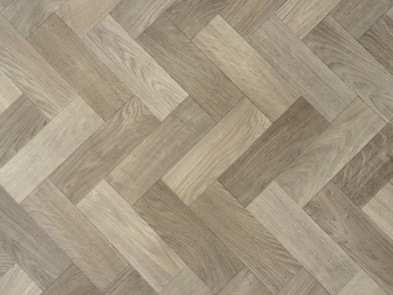 PVC Bodenbelag Vinylboden in Fischgrät Optik, Zuschnitt (2m breit / 3m lang)
