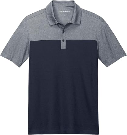 Port Authority Fine Pique Blend Blocked Polo Shirt
