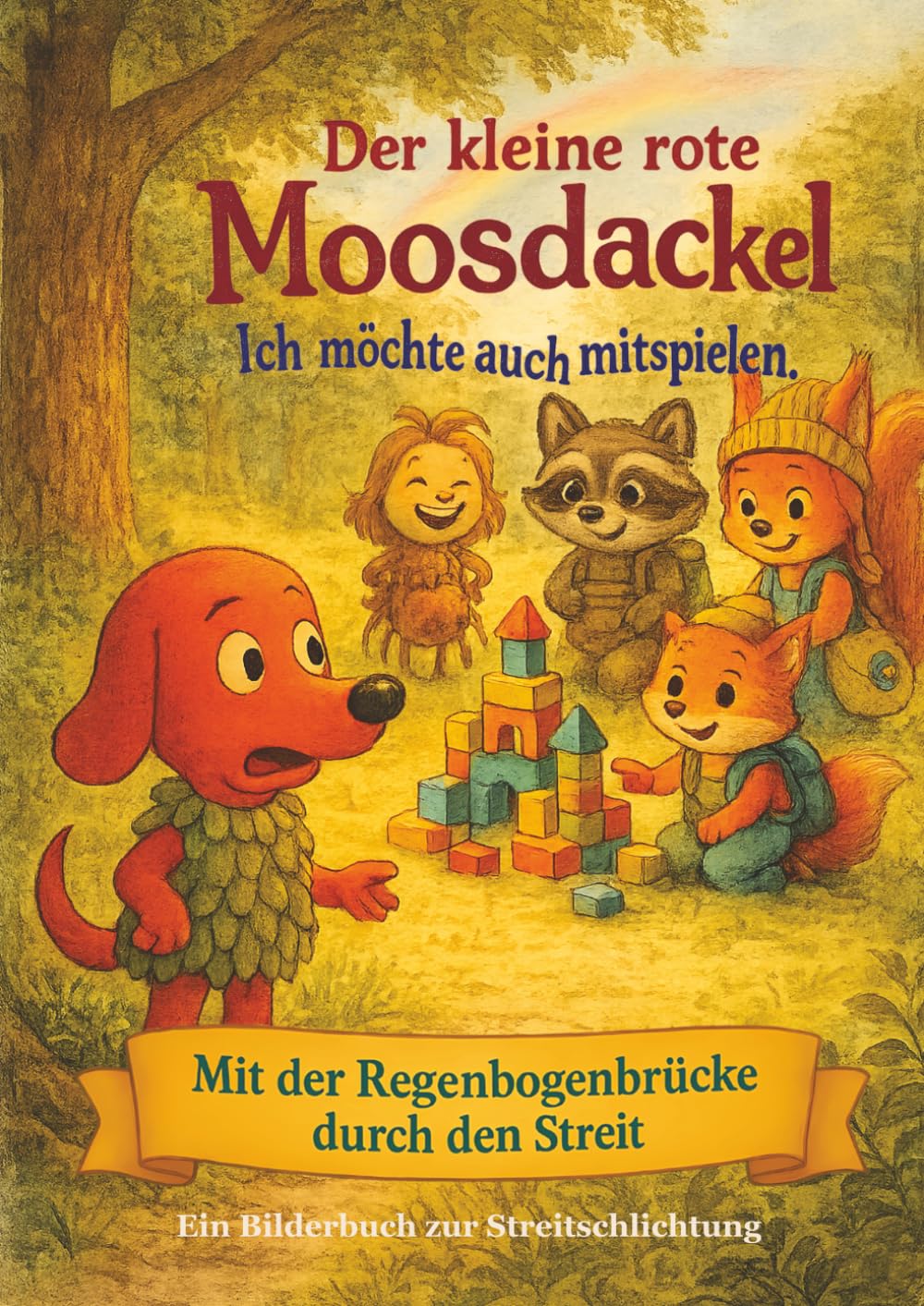 Der kleine rote Moosdackel: Ich möchte auch mitspielen: Ein Bilderbuch zur Streitschlichtung im Kindergarten (Der kleine rote Moosdackel - ... - Mit der Regenbogenbrücke durch den Streit)