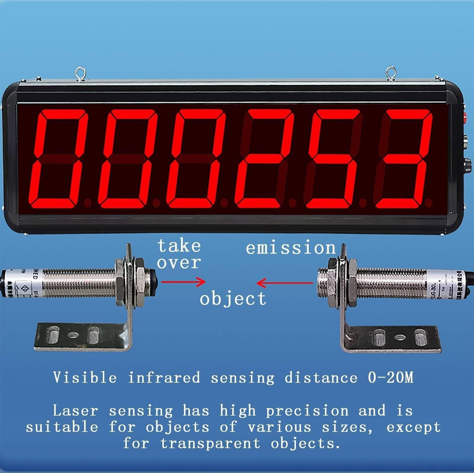Compteur numérique avec affichage LED pour un comptage précis sur les lignes de production, les bandes transporteuses et le suivi des visiteurs