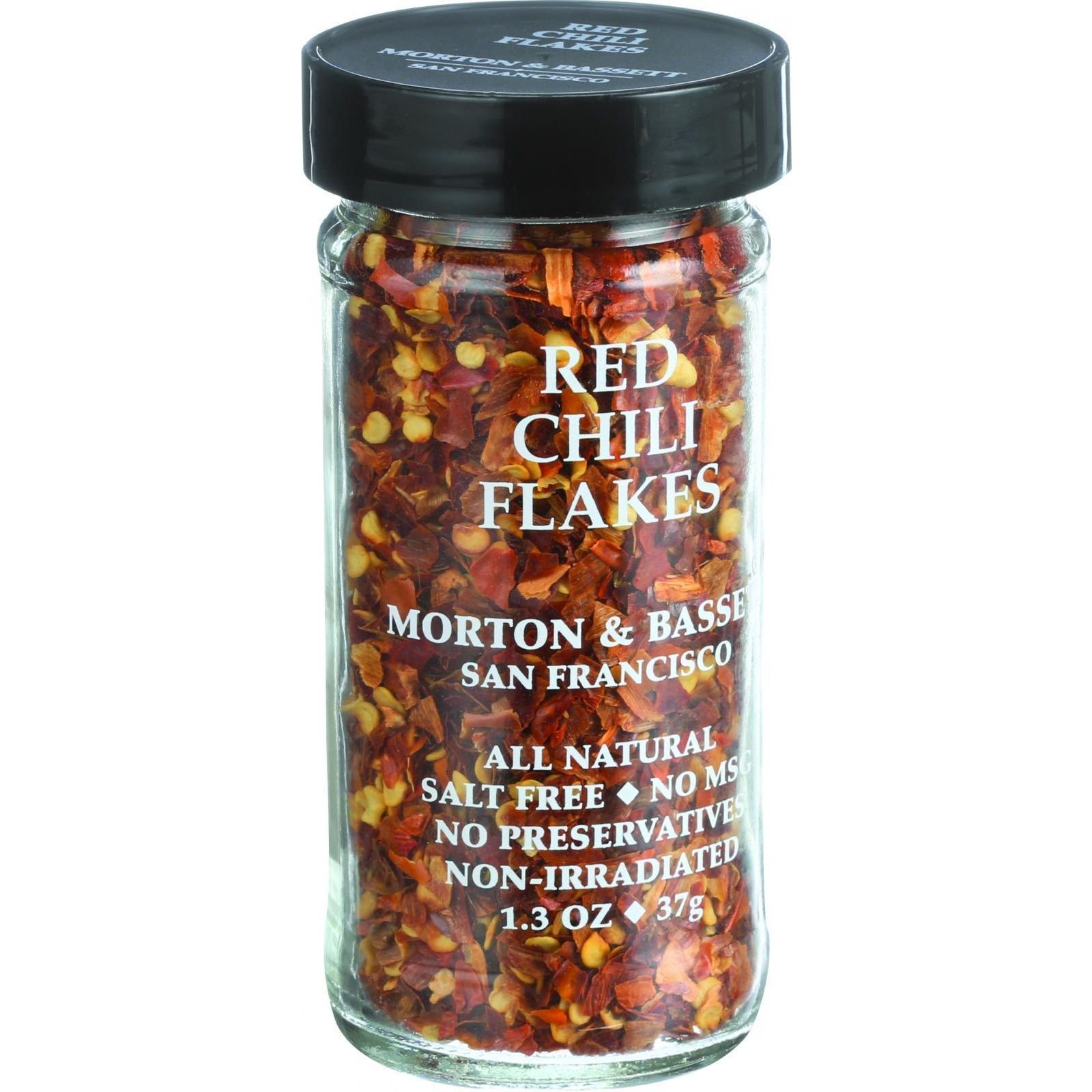 Morton & Bassett Crushed Red Chili Flakes Spice, 1.3oz – Salt-Free, Non-GMO Spicy & Bold All Purpose Seasoning
