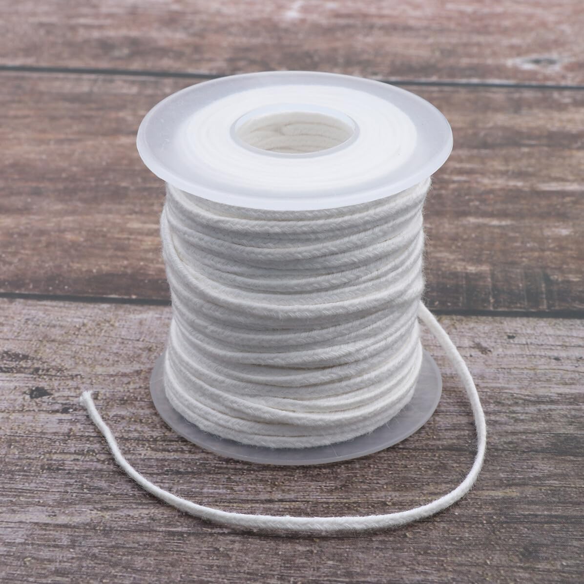 Pre-Waxed Cotton Candle Wick Spool Meters Braided Eco-Friendly DIY Candle Making Material for Pillars and Tapers Easy Ignition and Slight Curl Burn