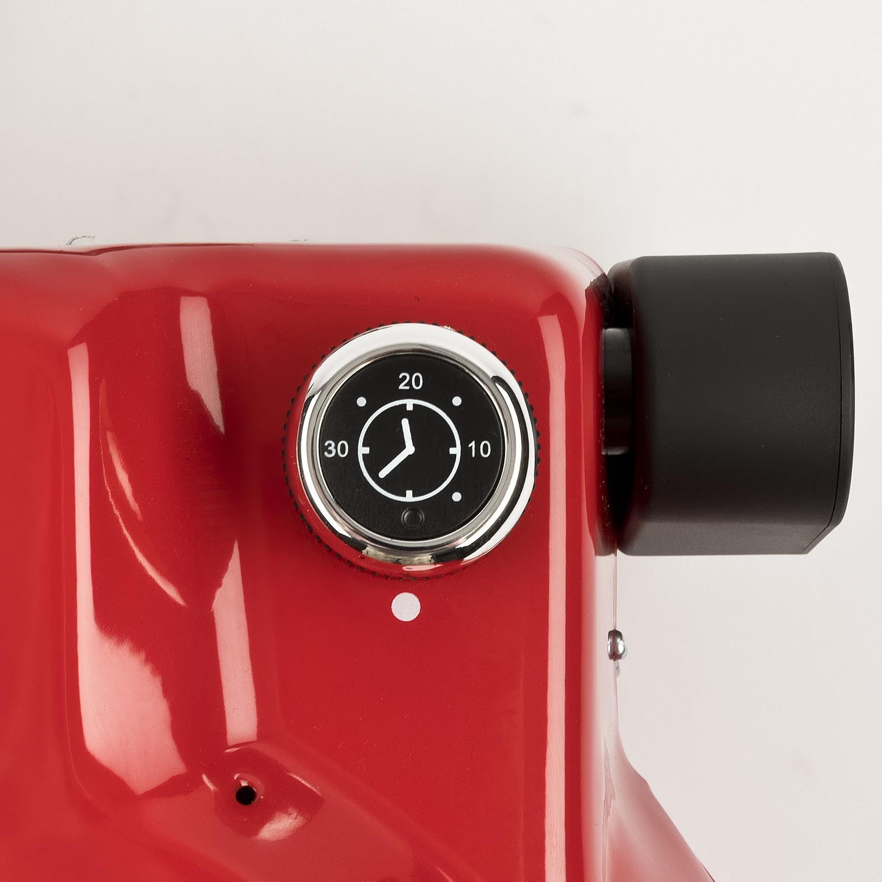 Girmi FP50 Four à pizza Quisipizza, 1800 W, 420°C, Parois froids, Pierre réfractaire détachable de 31 cm, Minuterie, Double résistance, Livre de recettes inclus, Rouge