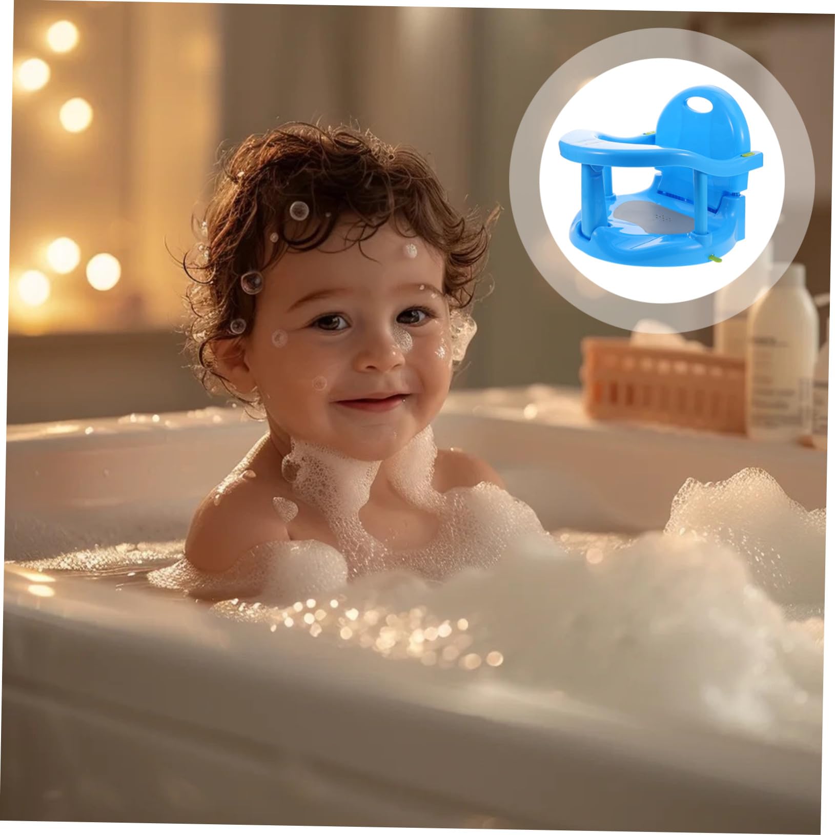 Asiento de Baño Cómodo Asiento de Baño Plegable para Viajes para Recién Nacidos Soporte de Seguridad Fácil de Instalar y Usar
