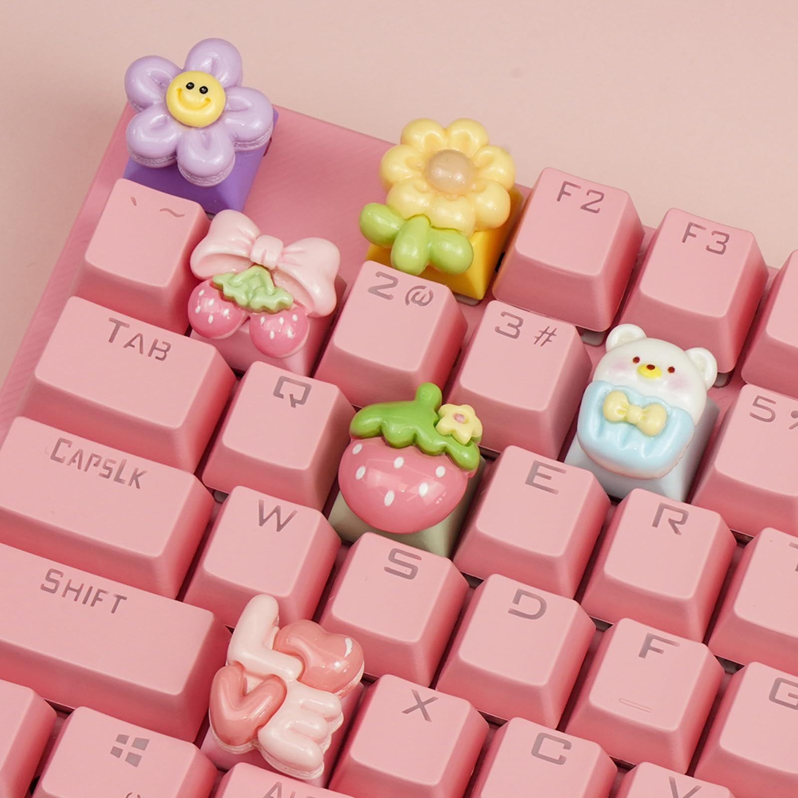 Amazon.com: Wonhibo 6 PCS Cute Keycaps for Cherry MX Keyboards