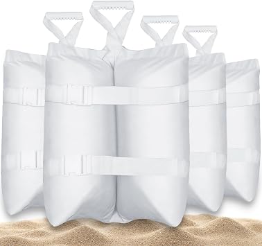 320 LBS Extra Large Canopy Tent Weights Sand Bags, 4-Pack Plus SizeWhite