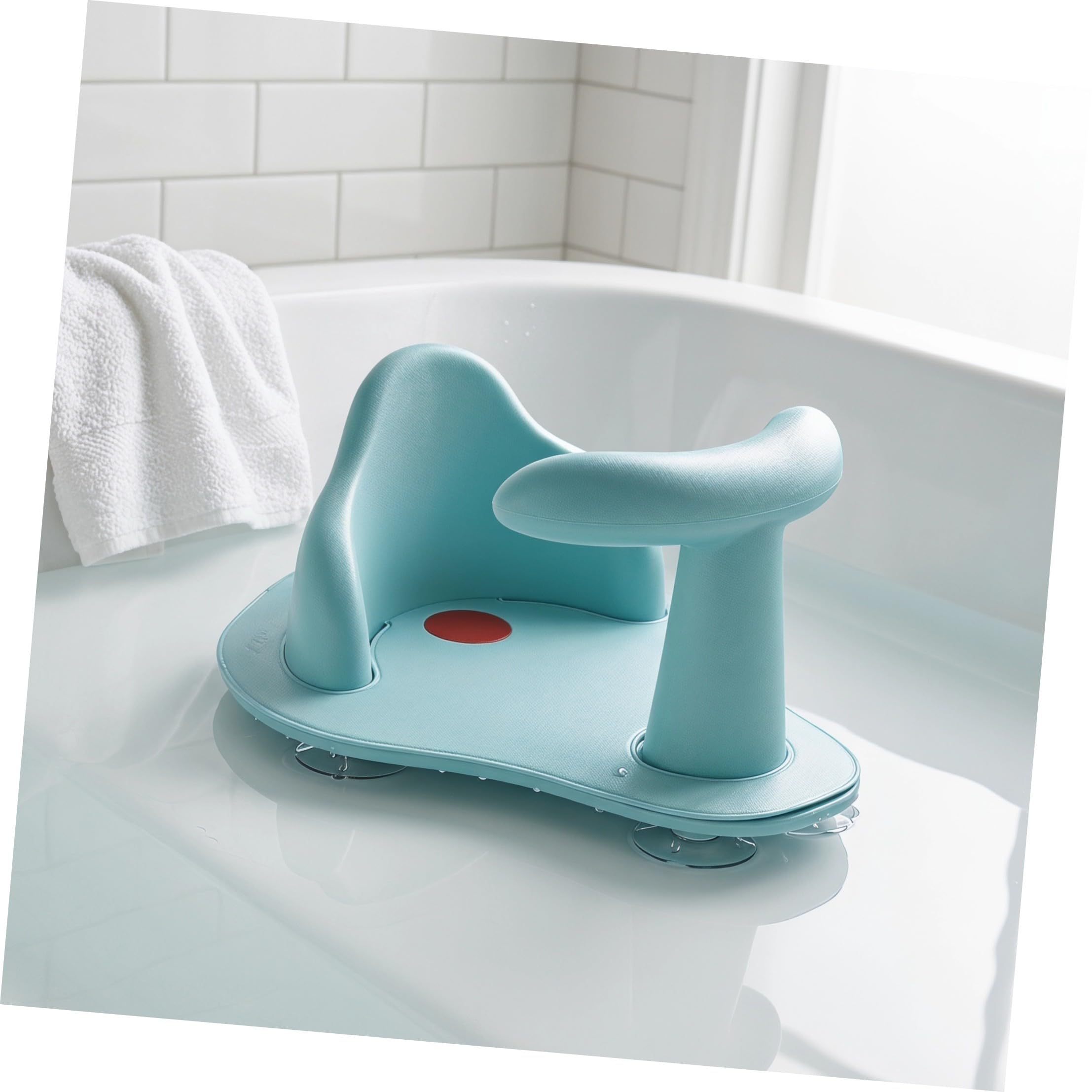 Silla de Baño para Niño Azul Cojín Antideslizante Pvc | Esquinas Redondeadas, Uso Doméstico, Diseño Práctico, Acabado Fuerte y Estable