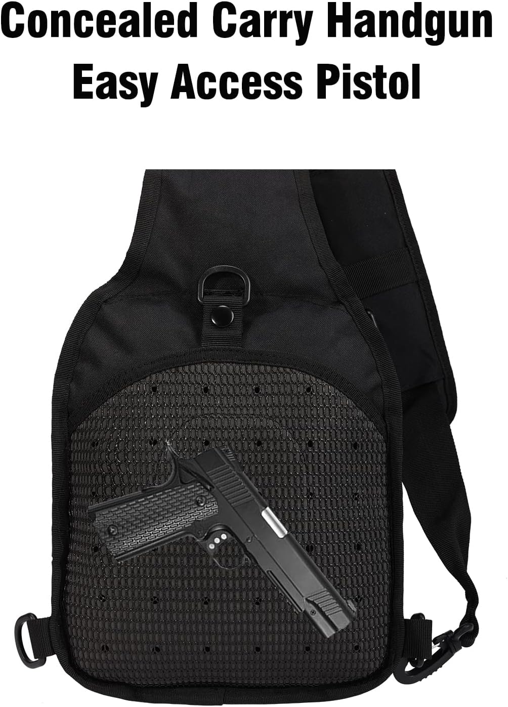 BOMTURN Tactical Backpack-1000D Waterproof Military Backpack/Laser-Cut/CCW Bags Sling Bag Tactical Satchel Shoulder Bag Men - Image 2