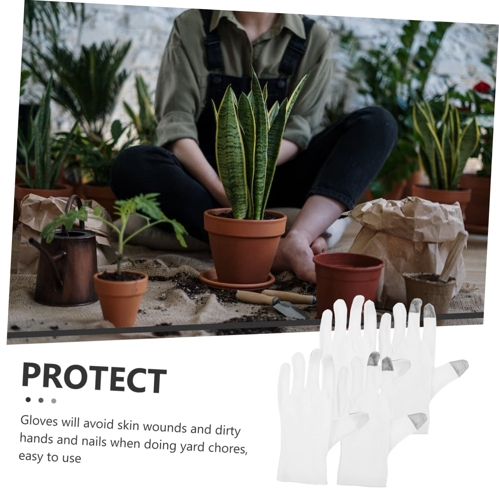 NULYLU Cotton Touch Screen Gloves Thin Comfortable for Women Men Working Gardening Outdoor Non-slip Design