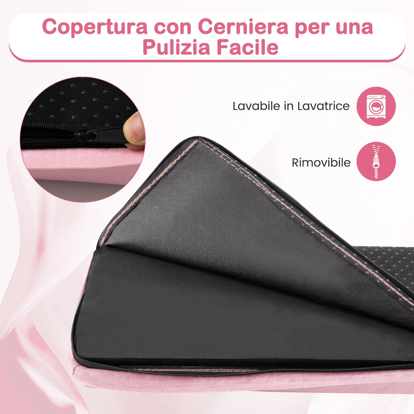 Trave Equilibrio Pieghevole COSTWAY Per Bambini - 210cm, Blu/viola/rosa, Portatile, Carico 73kg - Foto 10