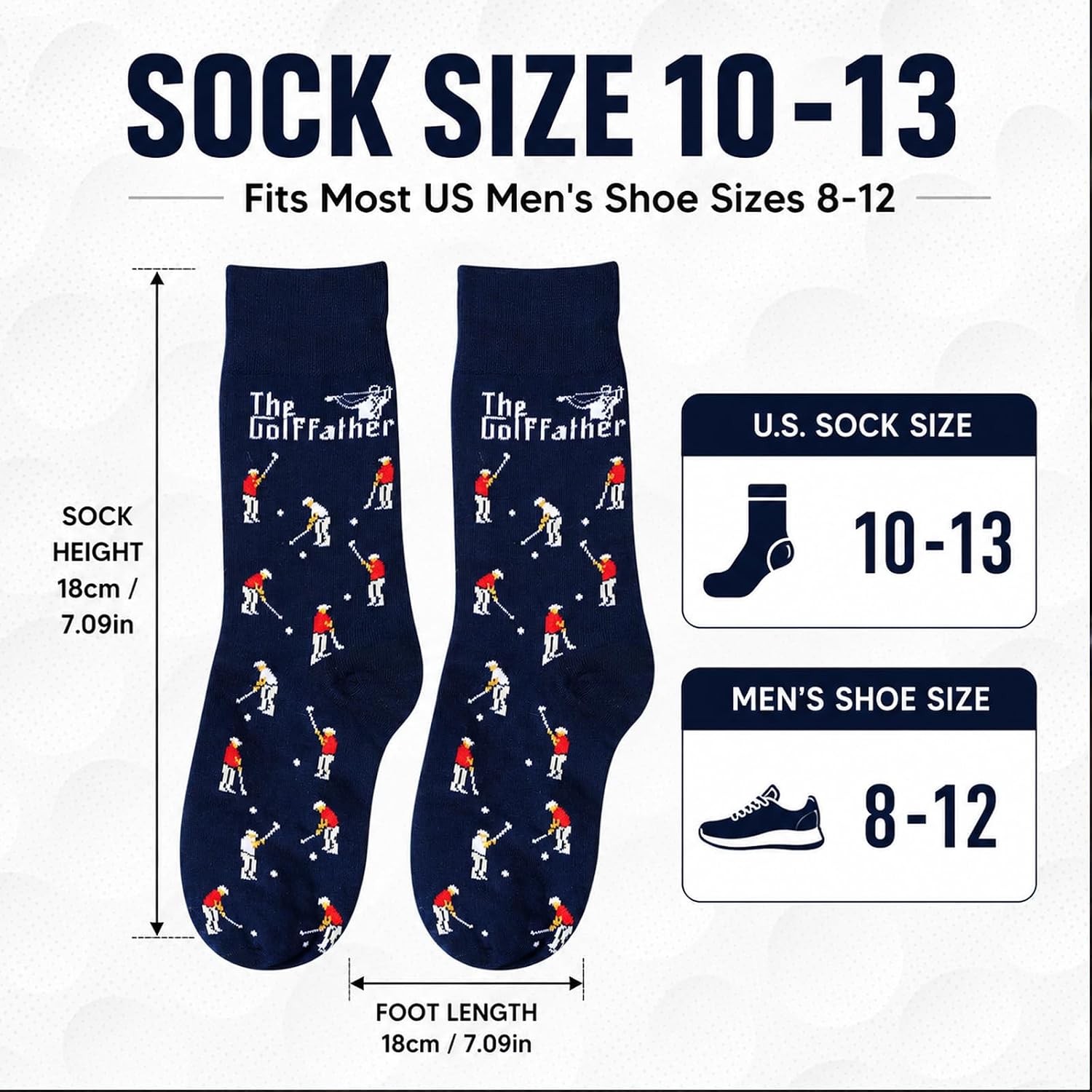 She's Pink Golf Socks for Men Funny Socks with Non Slip Grip Moisture Wicking Husband Grandpa Father’s Day Gifts for Golfers