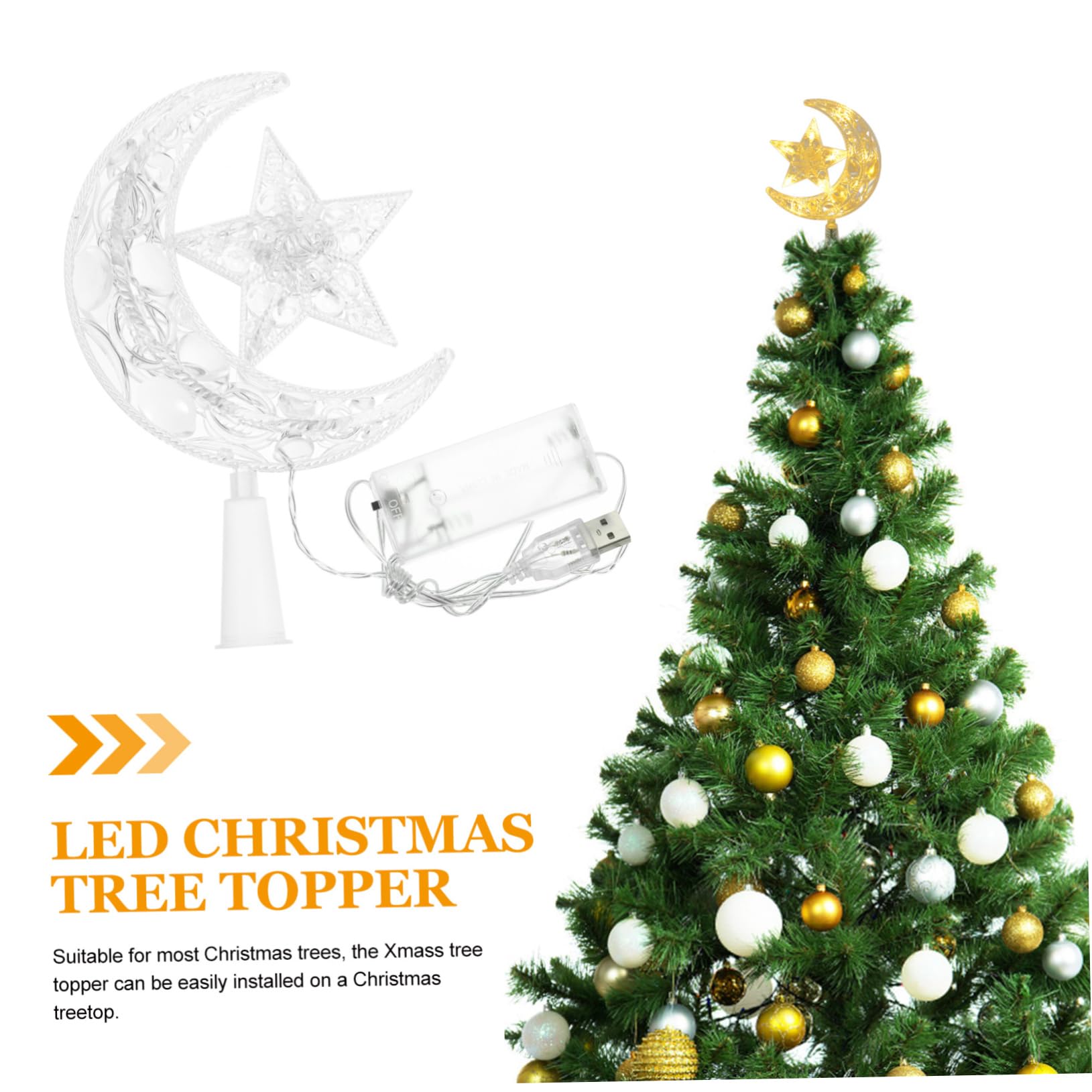 Amazon.co.jp: BUGUUYO 星、月、クリスマスツリートップスター、五芒星