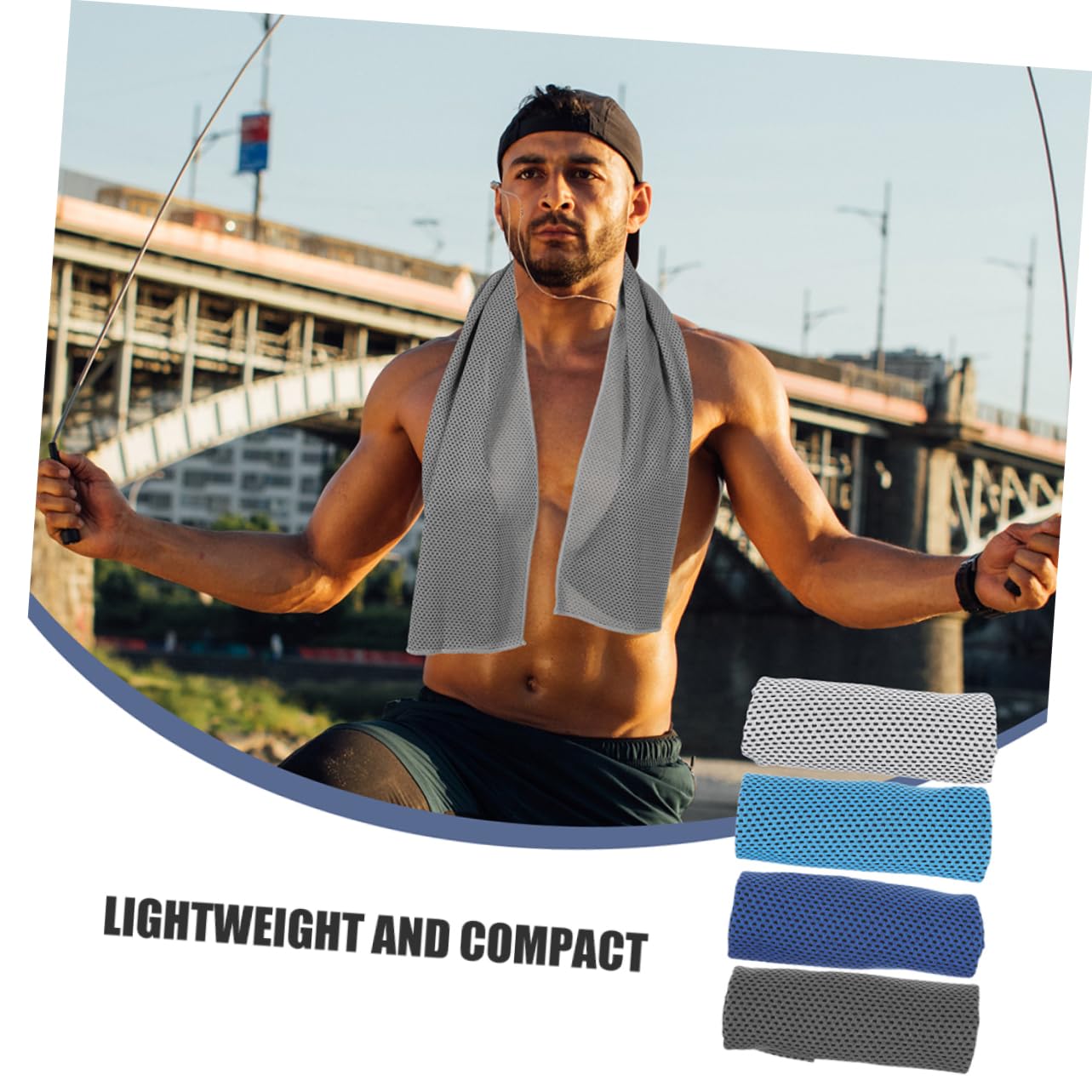 HONMEET 4-Pack Quick Drying Cooling Towels Gym Yoga Sports Workout Travel Compact Soft Breathable