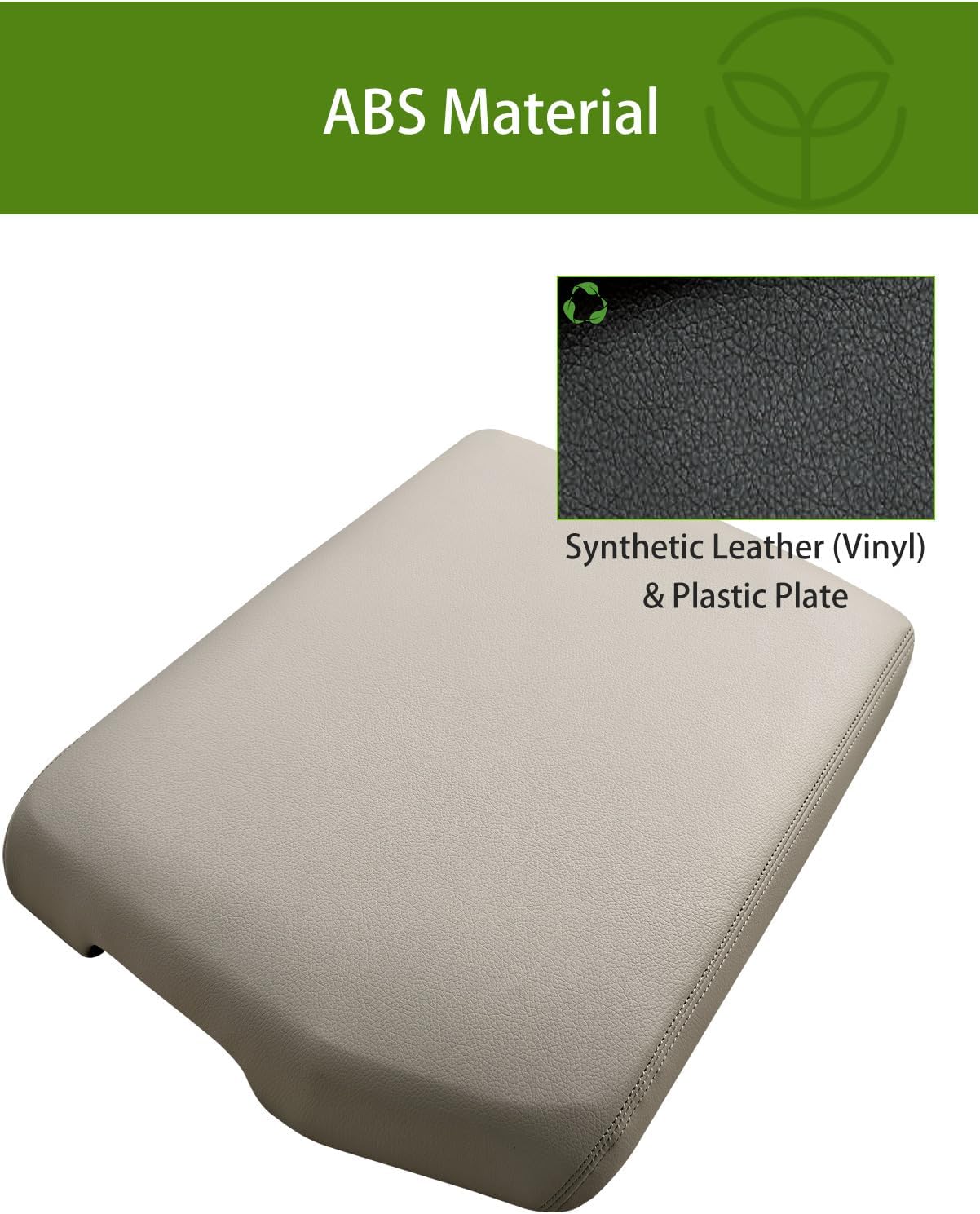 UMISHI Center Console Armrest Lid Fit for Toyota Tundra 2007-2013, for Sequoia 2008-2022 Leather Material (Beige)